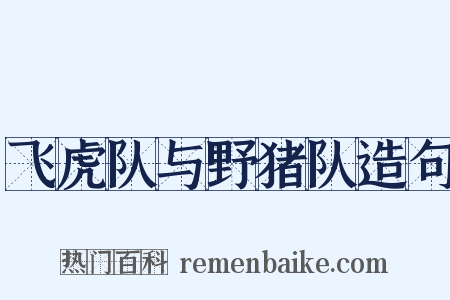 飞虎队与野猪队造句是什么意思的图片